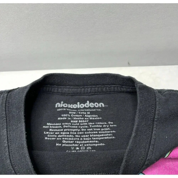 Nickelodeon Shirt Adult Medium Black Graphic AAAHH Real Monsters 100% Cotton - Picture 3 of 6